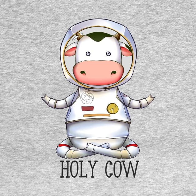 holy cow funny cow design space cow by tessacreativeart